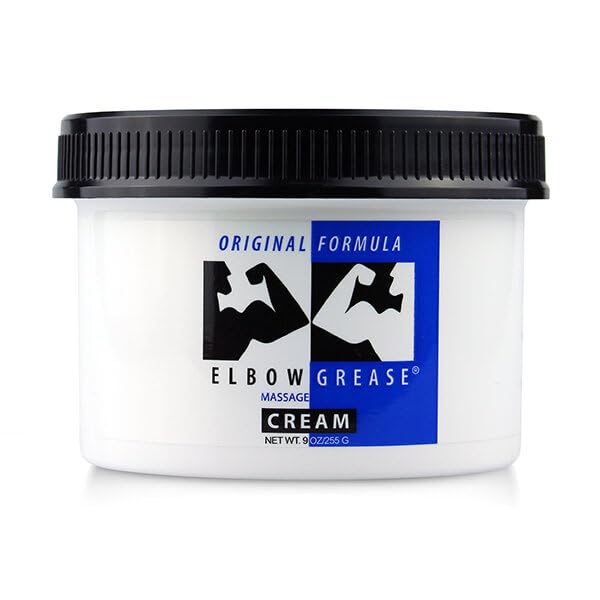 Elbow Grease Original Massage Cream Unscented 9oz – Rich, Smooth Glide for Therapeutic & Personal Massage