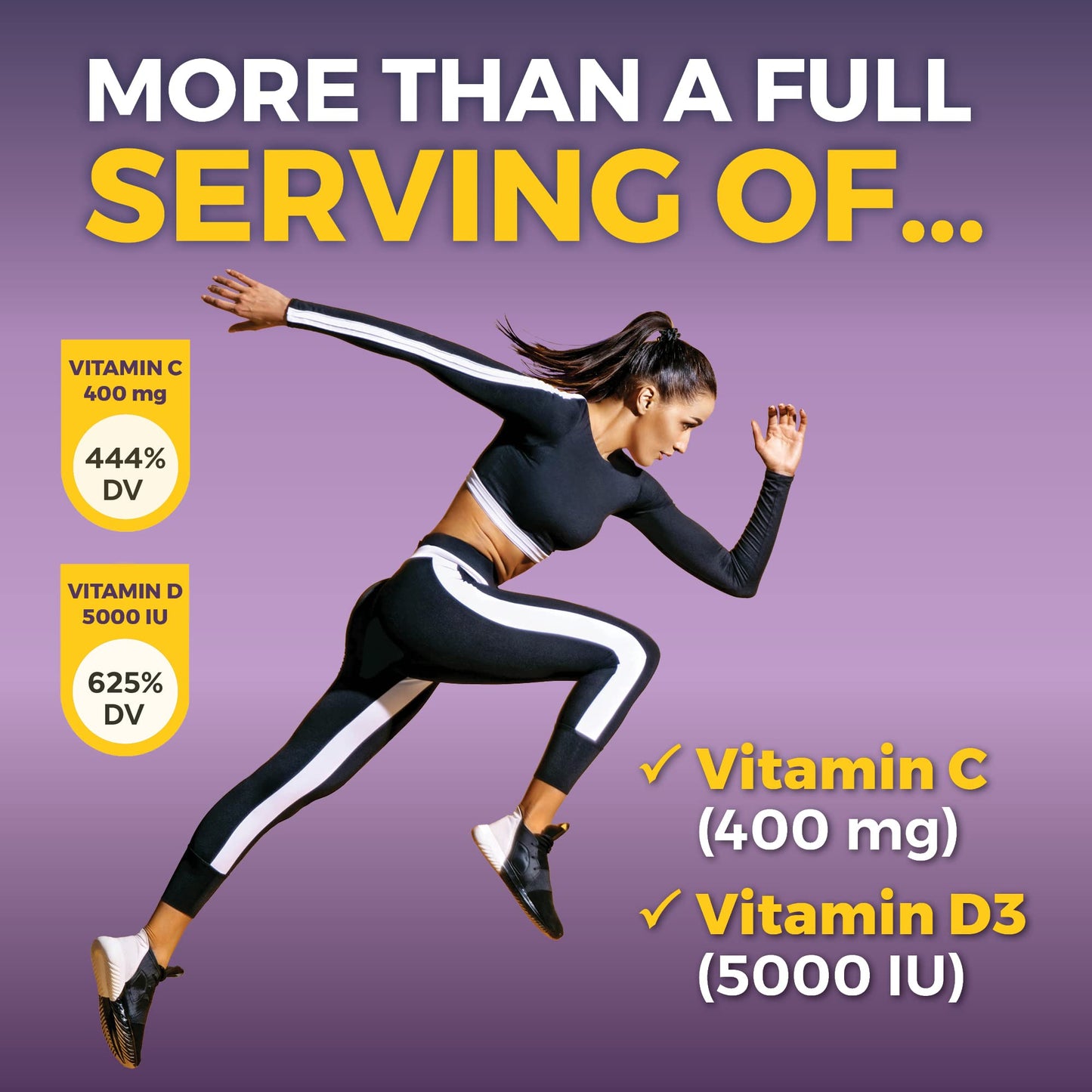 Viva Naturals Elderberry 5-in-1 Immunity Supplement - Vitamin C, D3 & Zinc