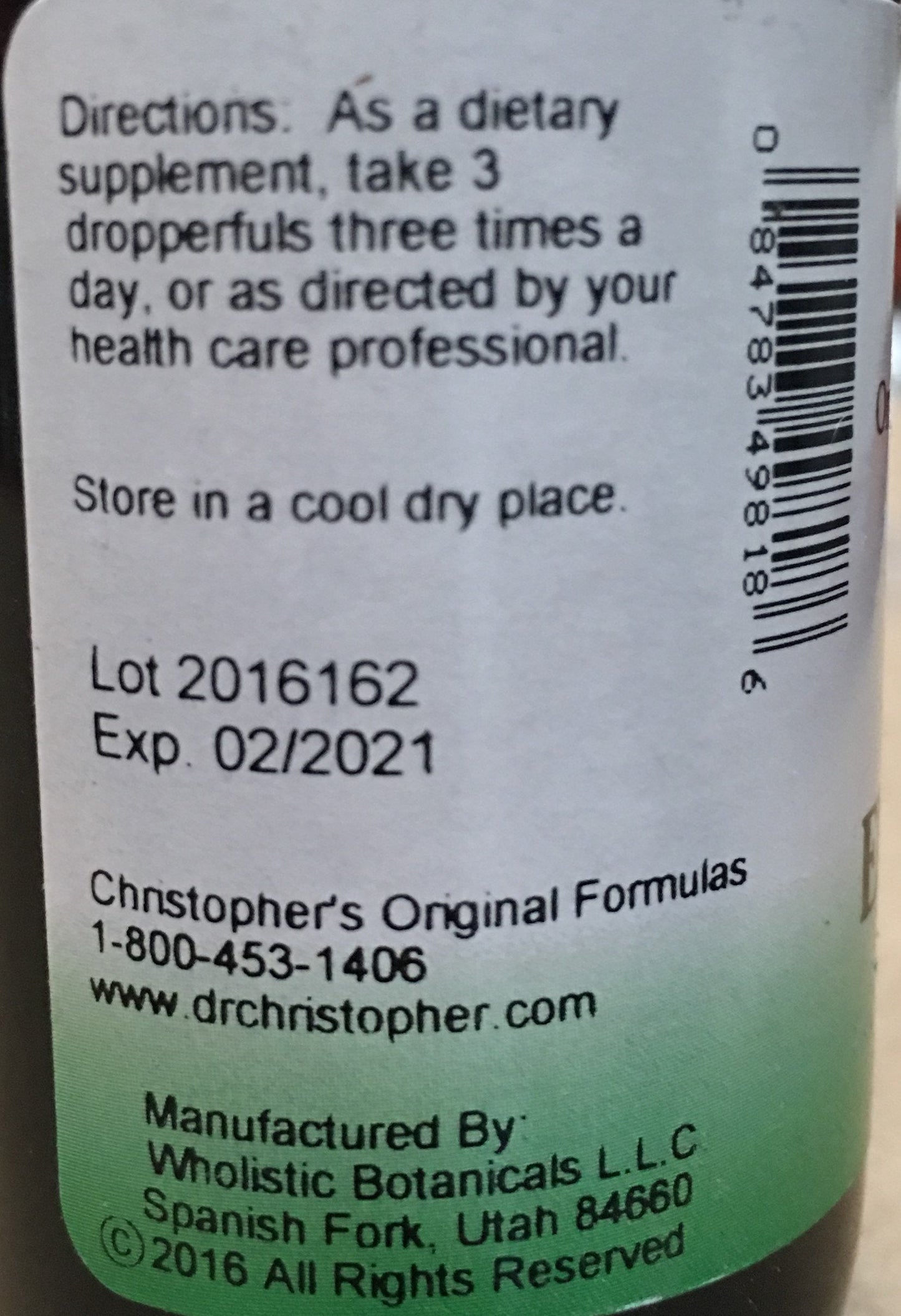 Elderberry Extract Dr. Christopher 2 oz Liquid
