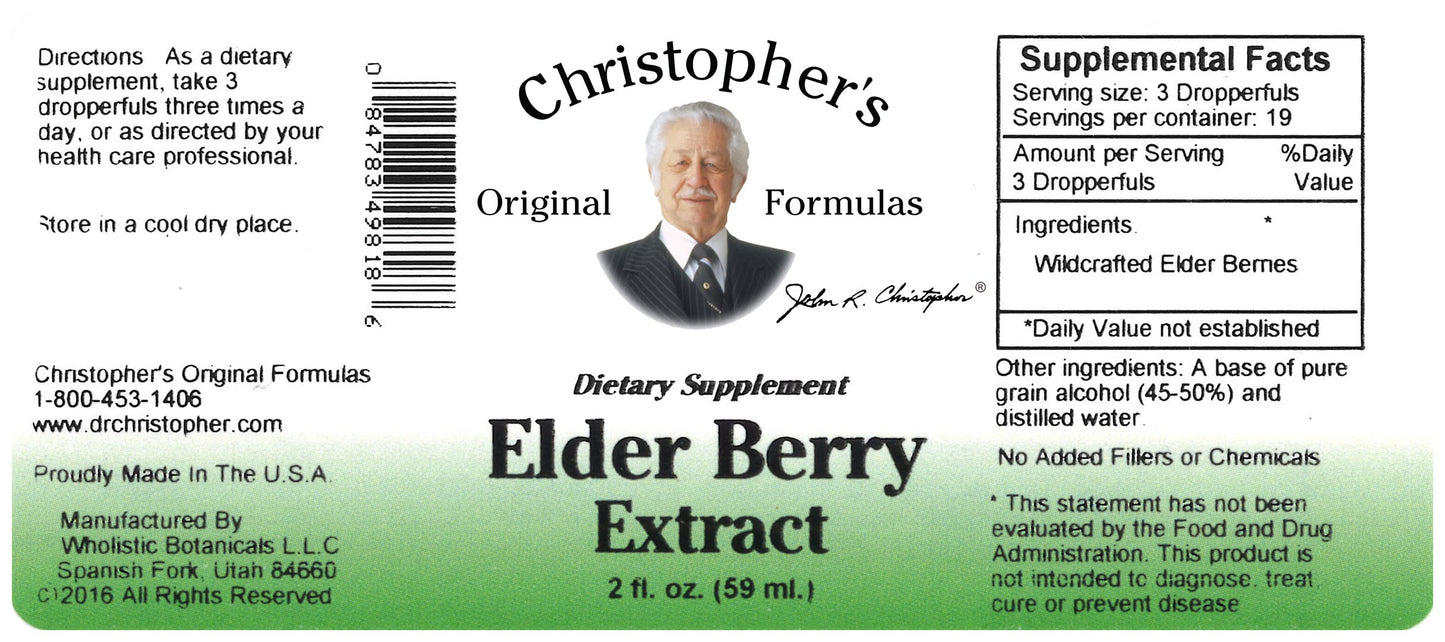 Elderberry Extract Dr. Christopher 2 oz Liquid