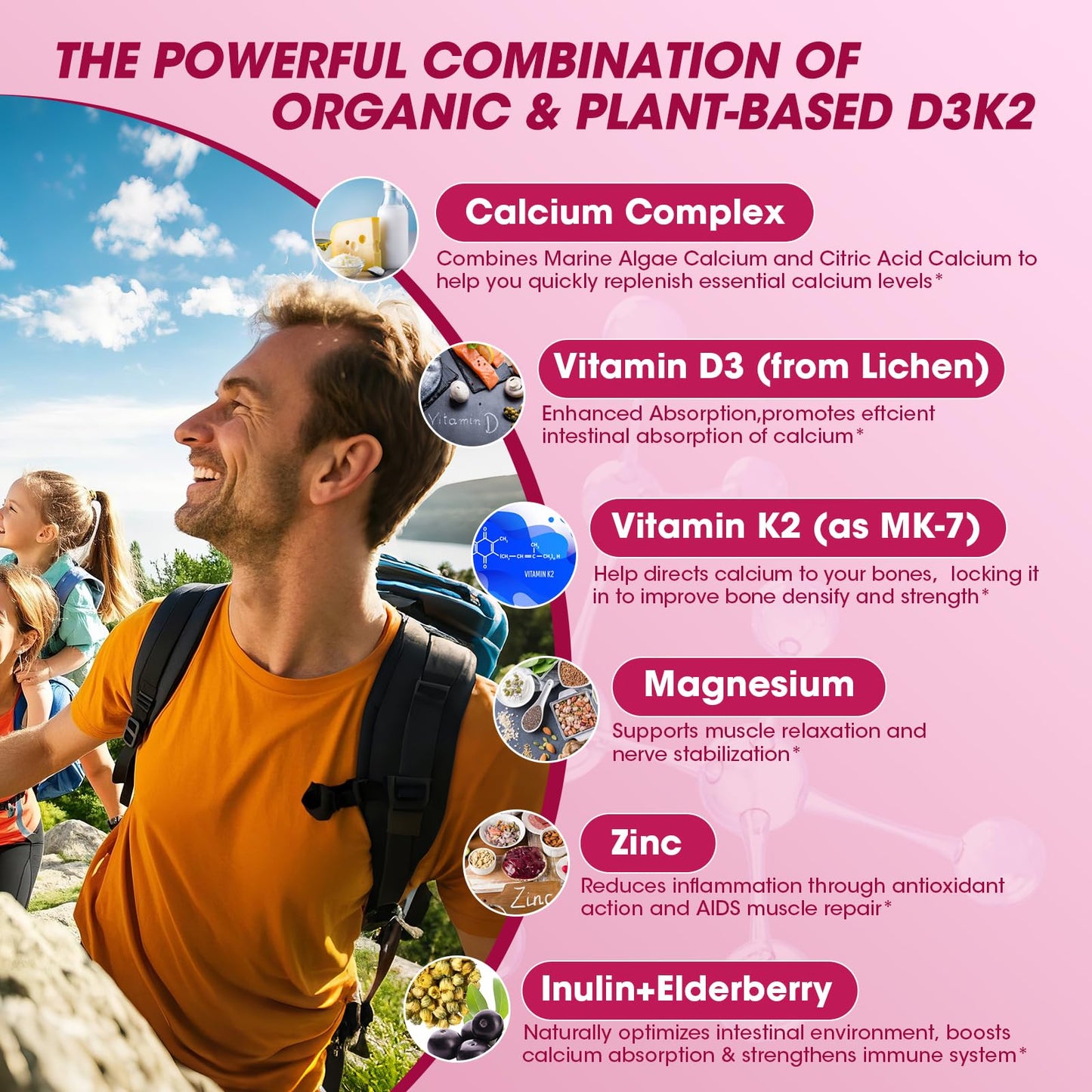 Vitamin D3 10000 IU + K2 MK-7 Vegan Gummies for Immune & Bone Support