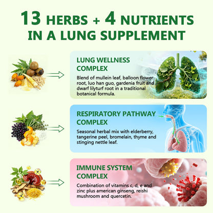 Liposomal Lung Cleansemax Supplement – Mullein Leaf & Elderberry, Quercetin + 13 Herbs & Vitamins | 120 Capsules