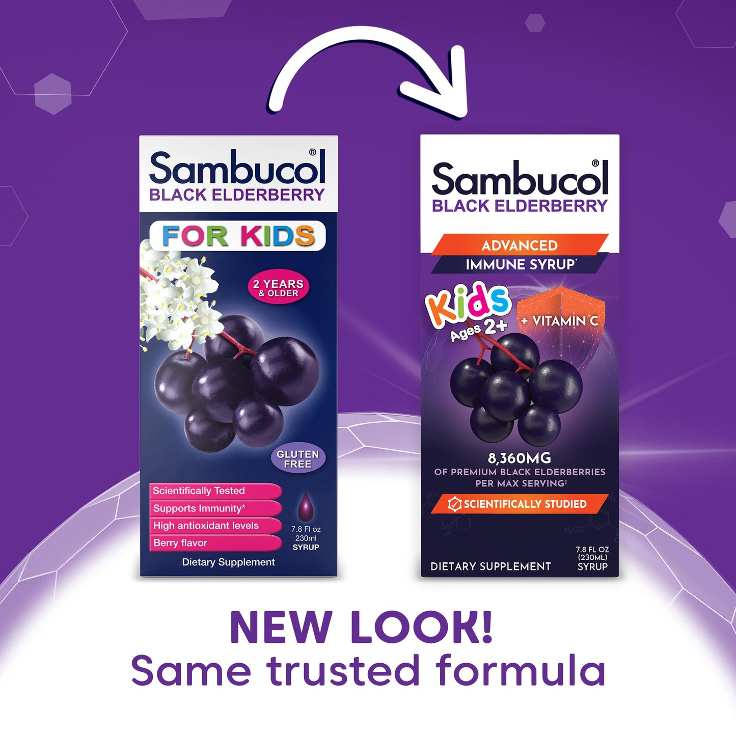 Sambucol Black Elderberry Syrup for Kids – Immune Support (7.8 Fl Oz)