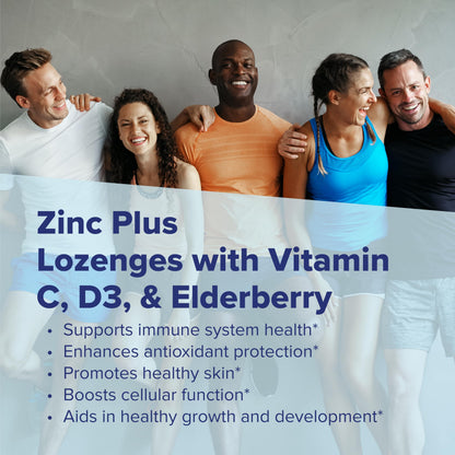 Superior Source Zinc Plus - Immune Support with Zinc, Vitamin C, Vitamin D3 & Elderberry | 90 Instant Dissolve Tablets