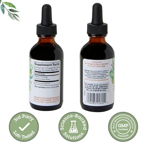 Quantum Health Black Elderberry Liquid Extract 700mg | Immune Support (Sambucus nigra) 2oz - Vegan