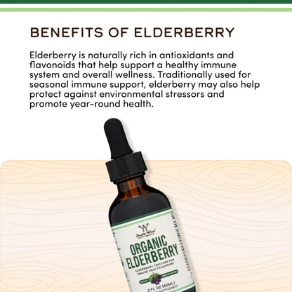 Organic Elderberry Liquid 2 oz - Immune Support | Double Wood