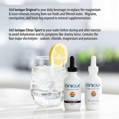 NEW Ionique Mineral Hydration System – Magnesium, Trace Minerals & Electrolytes in 2 oz Liquid Drops