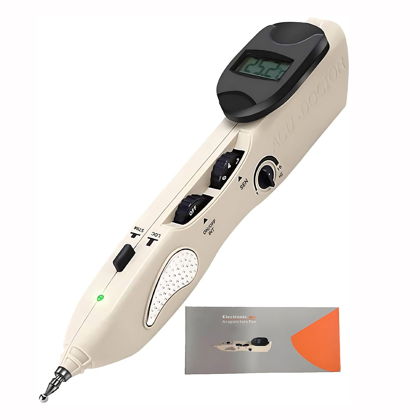 Electronic Acupuncture Pen – 3 Massage Heads, Rechargeable