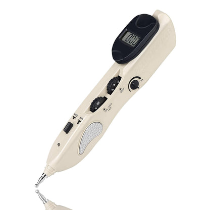 Electronic Acupuncture Meridian Pen – Pain Relief with 3 Massage Heads, Rechargeable