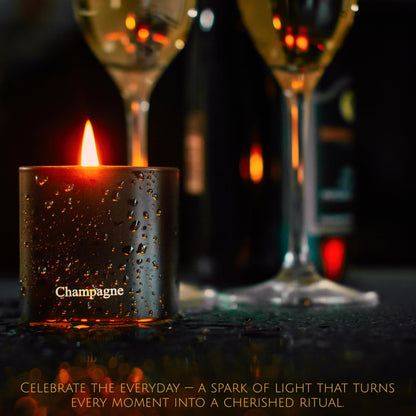 Luxury Scented Candle Gift Set 3-Pack | Champagne, Sandalwood & Amber | Clean Soy Wax