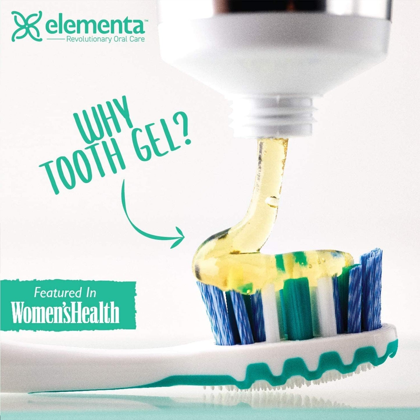 Elementa Silver Non-Foaming Toothpaste Wintermint – 5-in-1 Whitening Gel, 4 oz | Fluoride Free