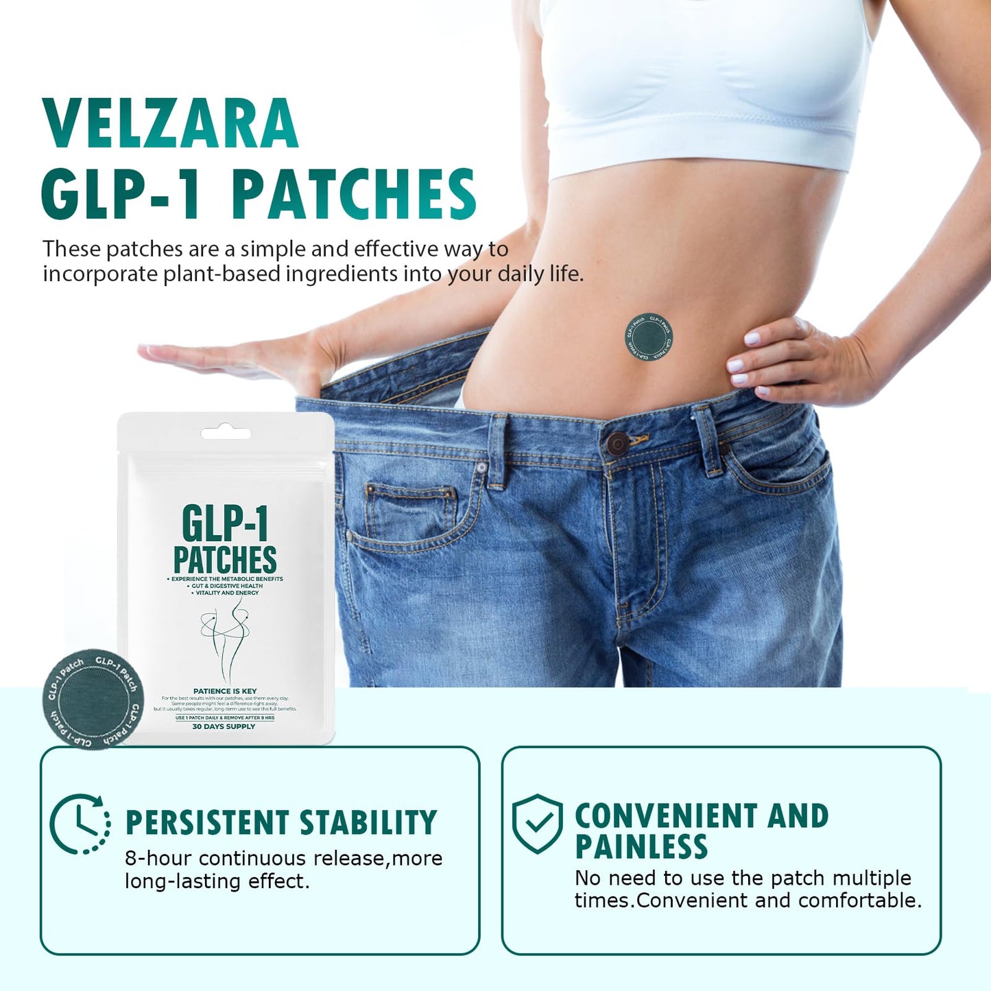 elesysy GLP-1 Patch - Long-Lasting Body Care Patches for Men & Women (60 Count)