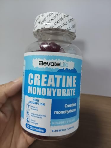ElevateLife Creatine Monohydrate Gummies – Muscle Strength & Energy (Blueberry, 90 Count)