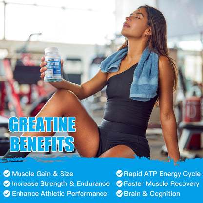 ElevateLife Creatine Monohydrate Gummies – Muscle Strength & Energy (Blueberry, 90 Count)