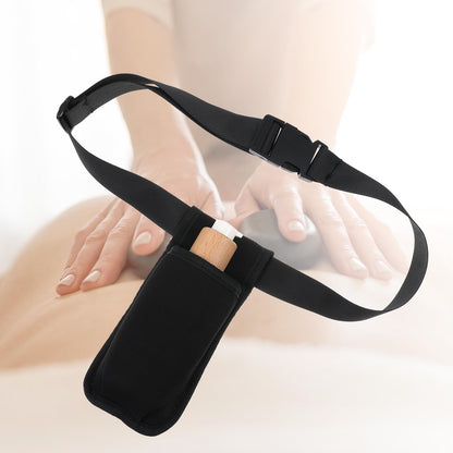 ElevateTech Massage Bottle Bag Waist Holder – Adjustable Neoprene Pouch for Oils & Lotions