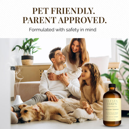 Eleven Drops Mahogany Teakwood Diffuser Oil – Premium 4oz, Made in USA, Pet-Friendly