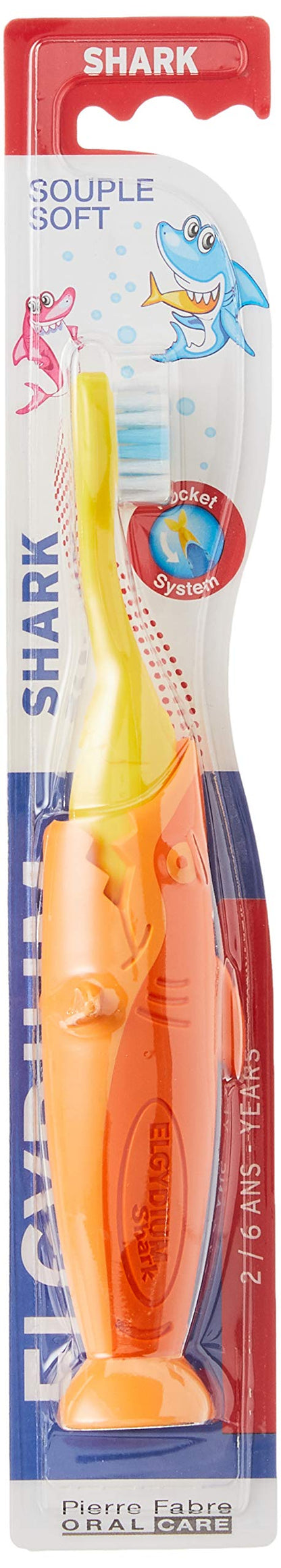 Elgydium Shark Toothbrush for Kids 2-6 Years – One Size