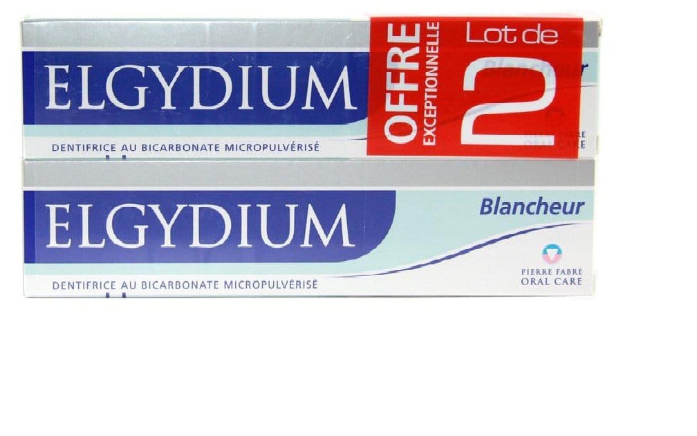 Elgydium Whitening Toothpaste with Bicarbonate – Pack of 2 x 75 ml