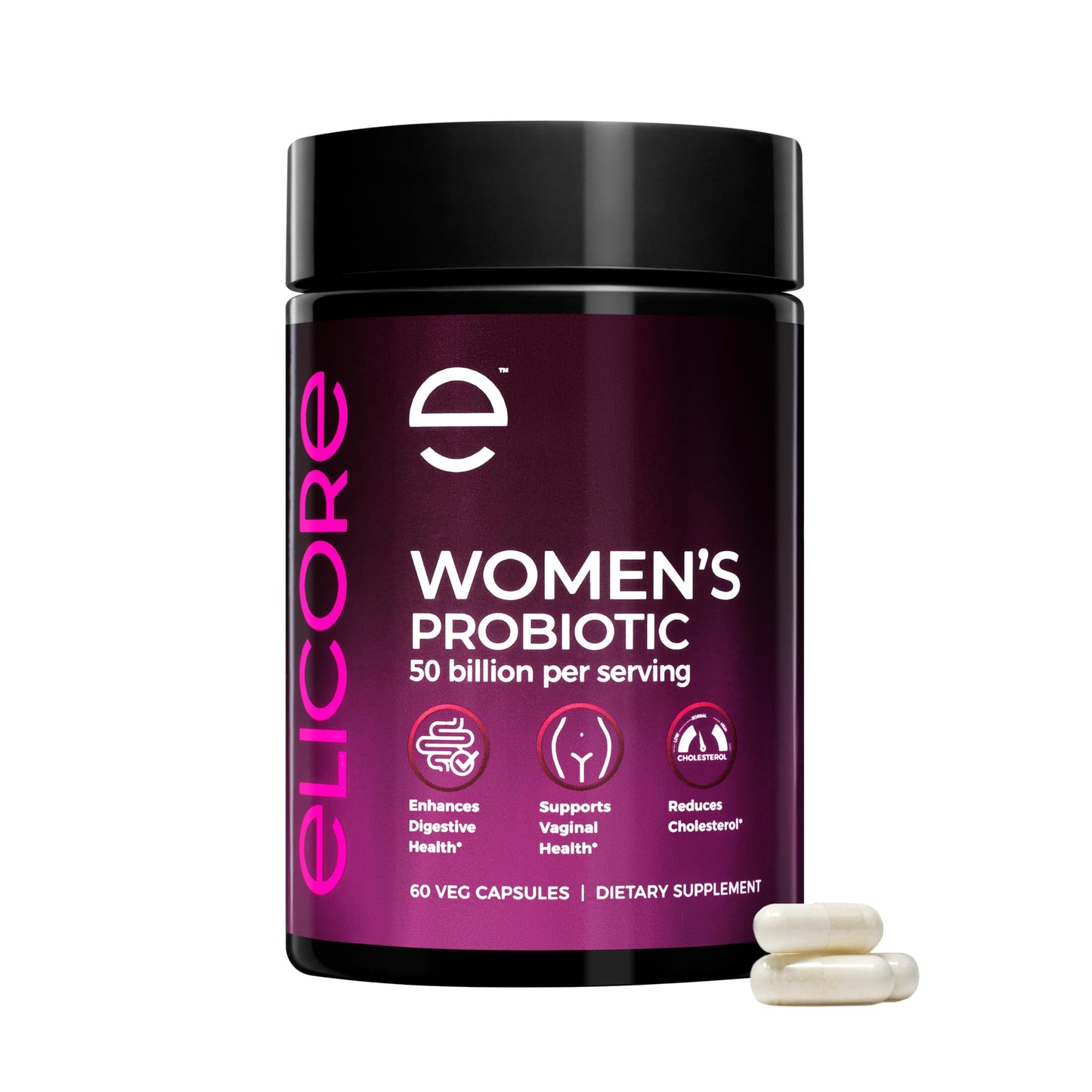 ELICORE Probiotics for Women 50B CFU – Digestive & Vaginal Health | MAKTREK Bi-Pass