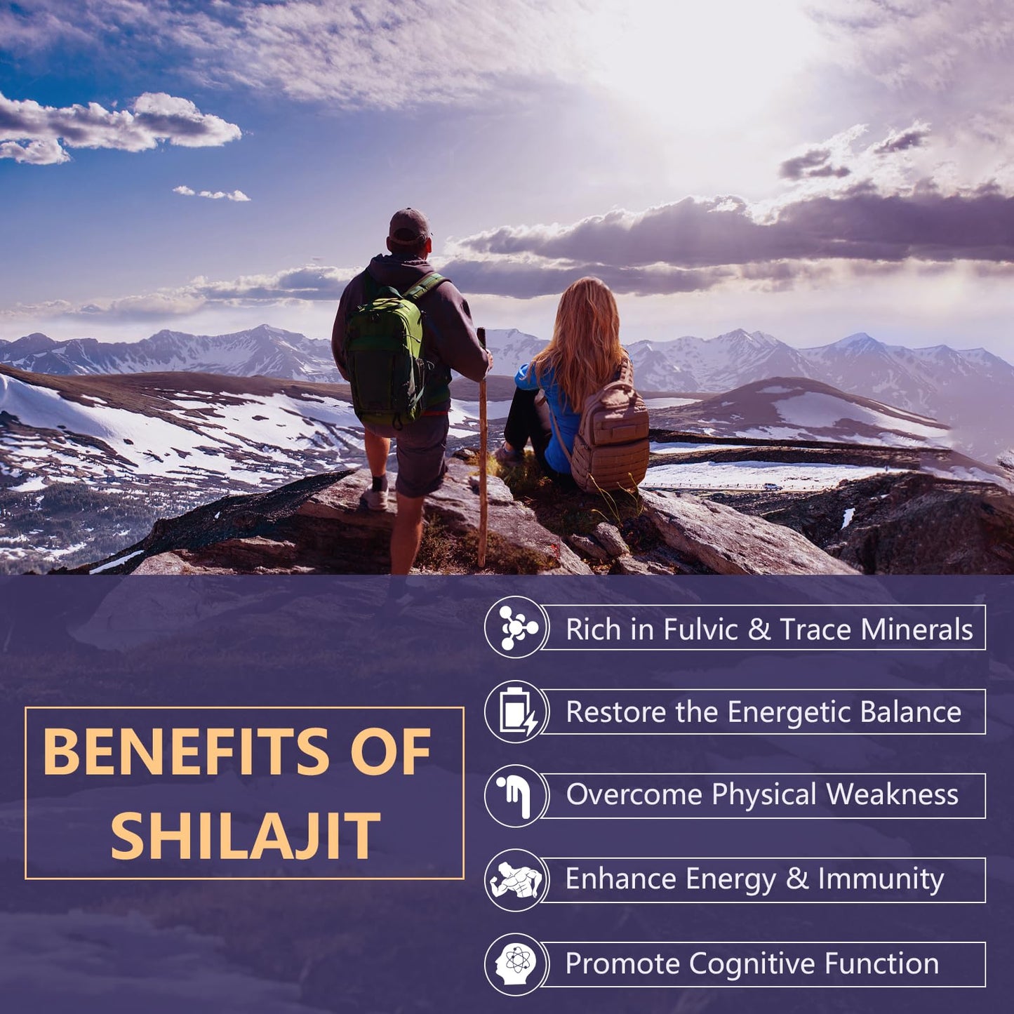 Elikadur 2000 MG Shilajit Supplement – 60 Capsules, 60% Fulvic Acid, 85+ Minerals