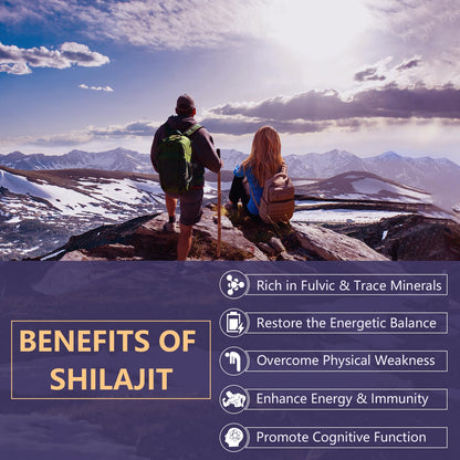 Elikadur 2000 MG Shilajit Supplement – 60 Capsules, 60% Fulvic Acid, 85+ Minerals
