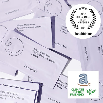 ELIMS Melt-Away Teeth Whitening Strips – Non-Toxic, Mess-Free for Sensitive Teeth | 14 Strips, 7 Treatments