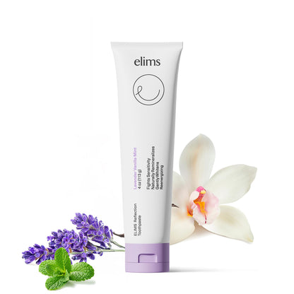Elims Nano Hydroxyapatite Toothpaste – Fluoride-Free, Remineralizing Whitening for Sensitive Teeth, SLS-Free, Lavender Vanilla Mint Favlor for Adults & Kids, 4oz