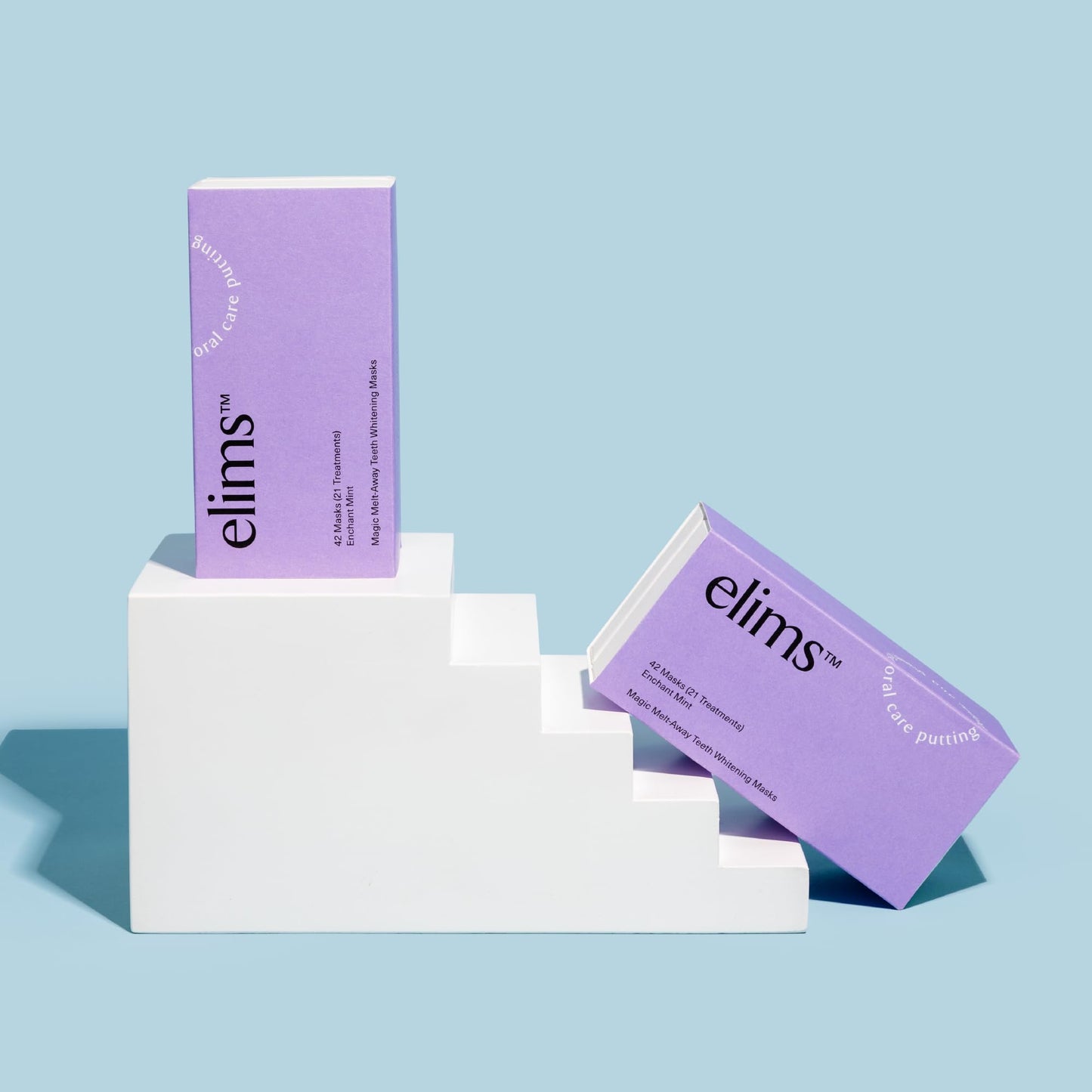 ELIMS Teeth Whitening Strips for Sensitive Teeth - 42 Strips, Up to 7 Shades