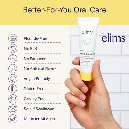 ELIMS Travel Size Nano Hydroxyapatite Toothpaste Fluoride Free 1oz – Whitening for Sensitive Teeth