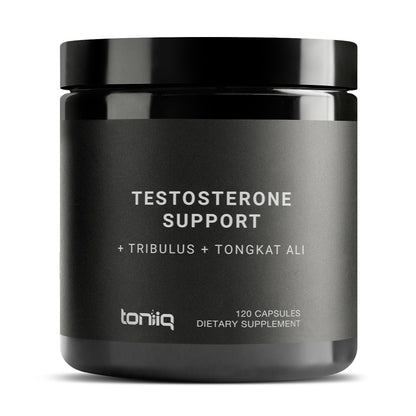 Elite T Formula - Ultra High Potency Tongkat Ali 200:1, Fadogia 30:1, Ashwagandha 40:1 (25% Withanolides) - Tribulus 25:1 (95% Saponins) + Zinc, Boron & Copper - 120 Capsules | Toniiq