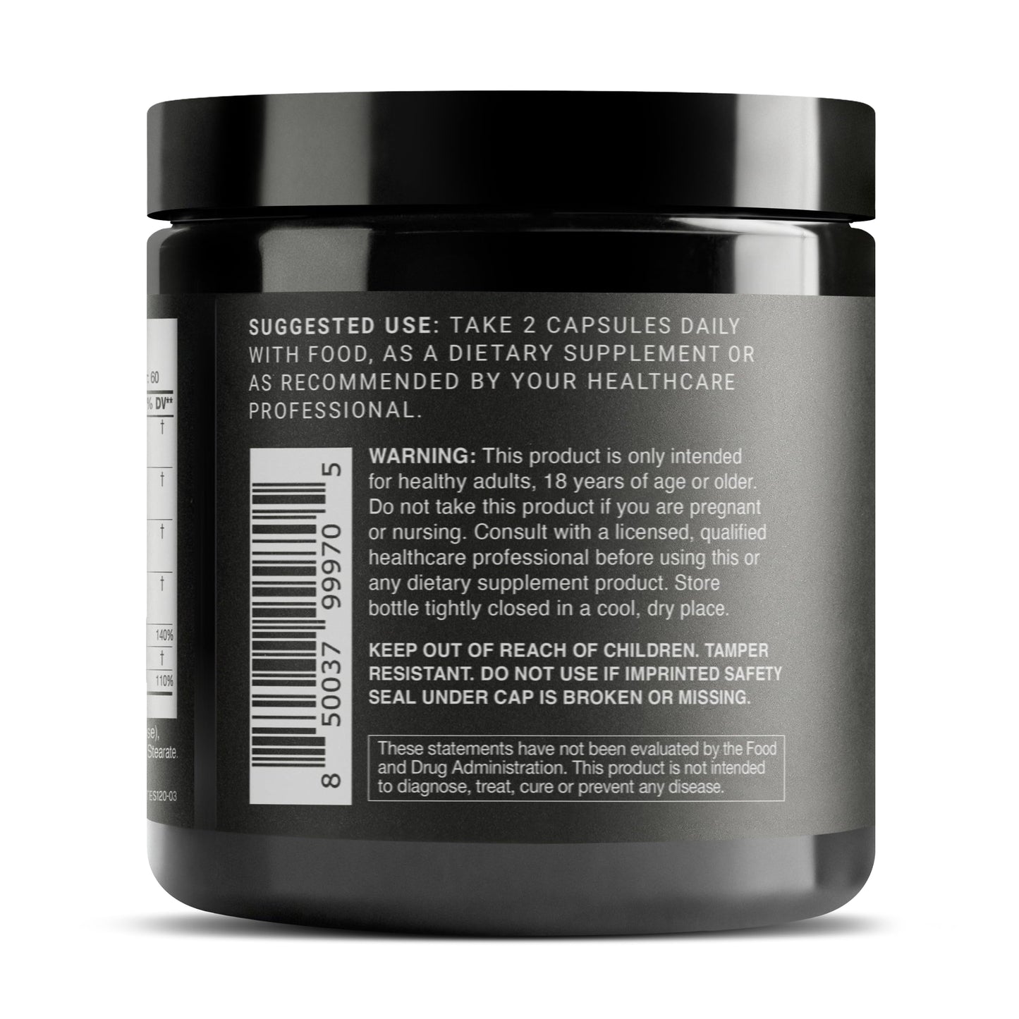 Elite T Formula - Ultra High Potency Tongkat Ali 200:1, Fadogia 30:1, Ashwagandha 40:1 (25% Withanolides) - Tribulus 25:1 (95% Saponins) + Zinc, Boron & Copper - 120 Capsules | Toniiq