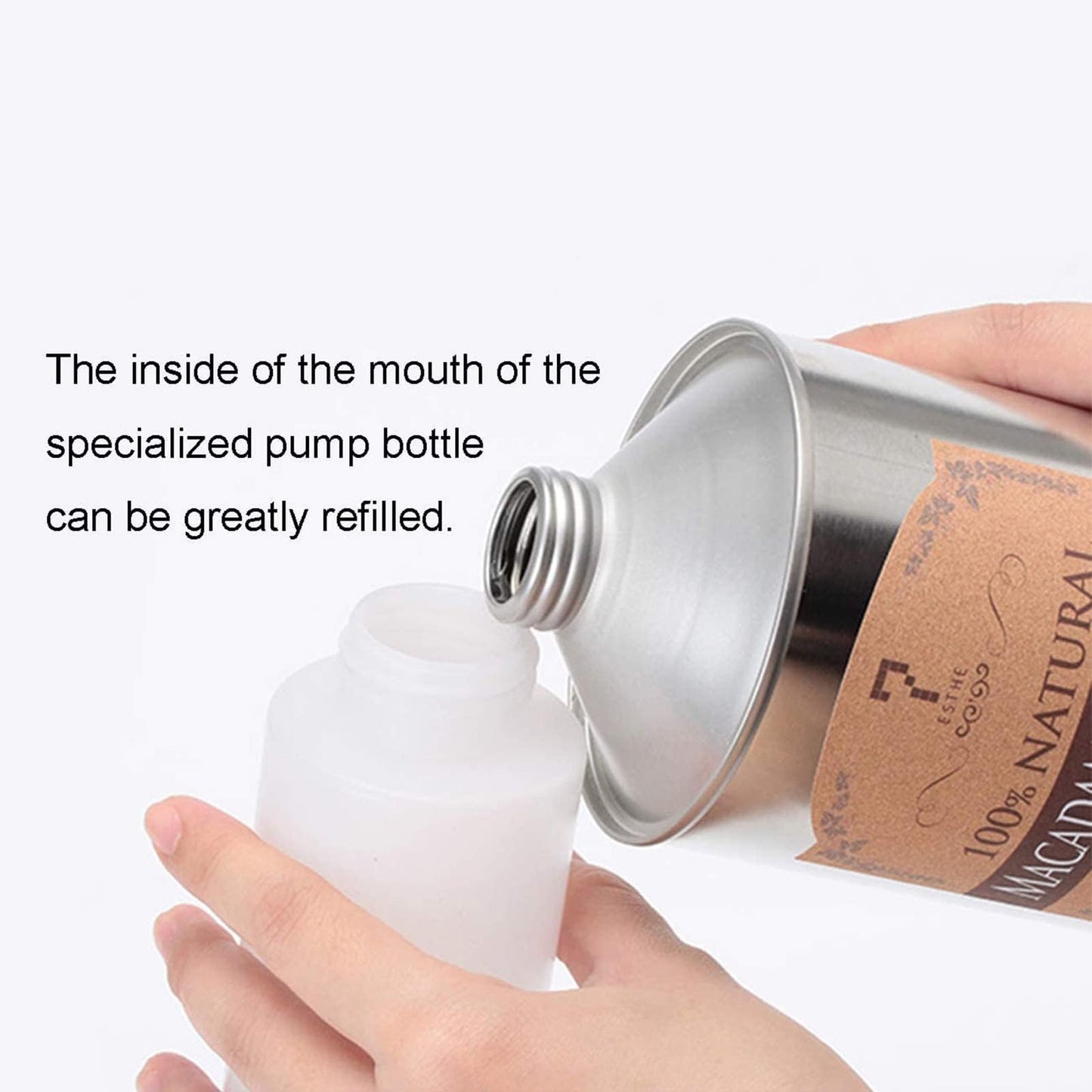 Elitzia 250ML Massage Oil Bottling – Metal Pump Bottle for Essential Oils