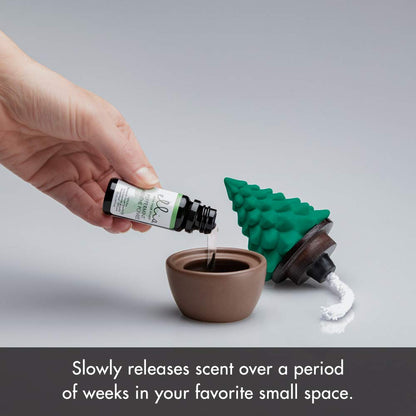 Ellia Evergreen Christmas Tree Porcelain Aroma Diffuser | Holiday Decor + Essential Oils