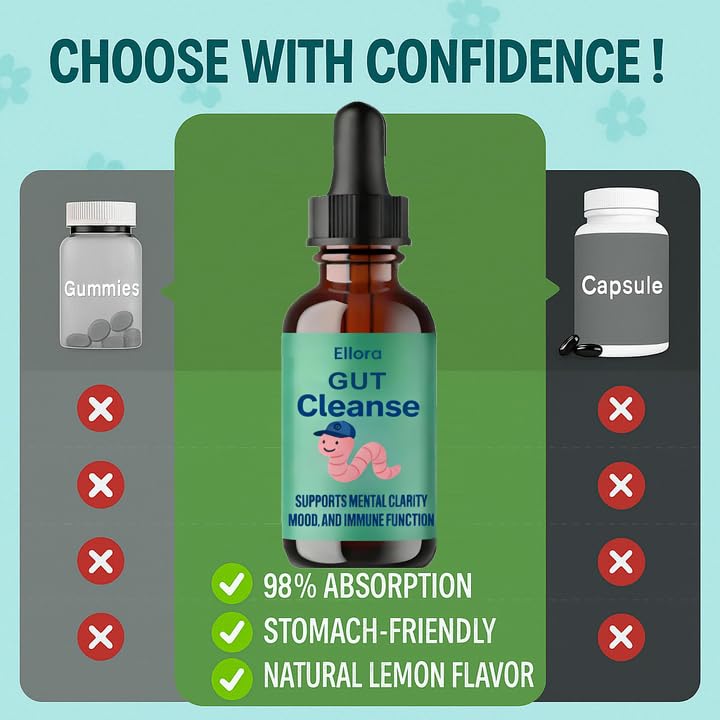 Ellora Gut Cleanse Drops - Gentle Gut & Colon Support | 30 Servings