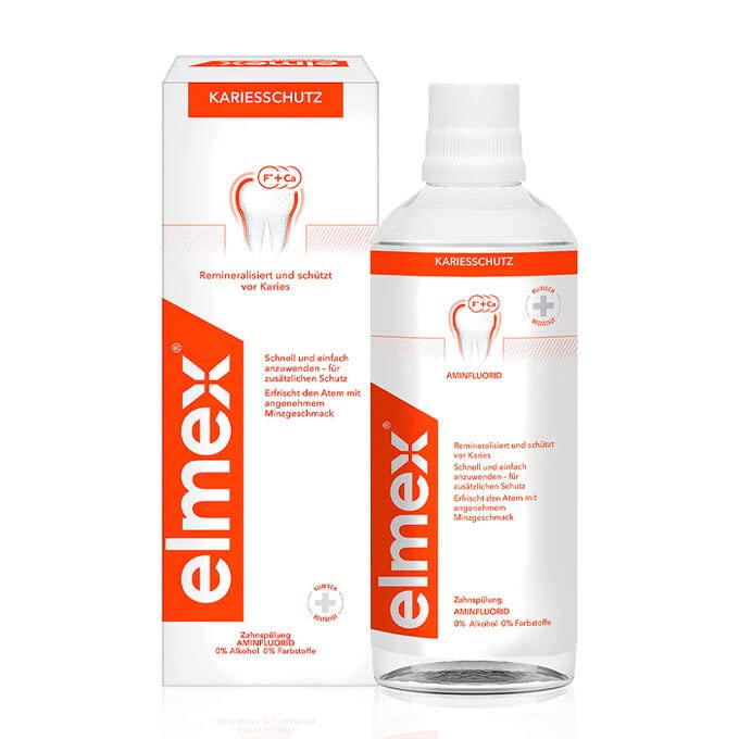 Elmex Anti-Cavity Mouthwash 400ml | Amine Fluoride Protection, Alcohol Free