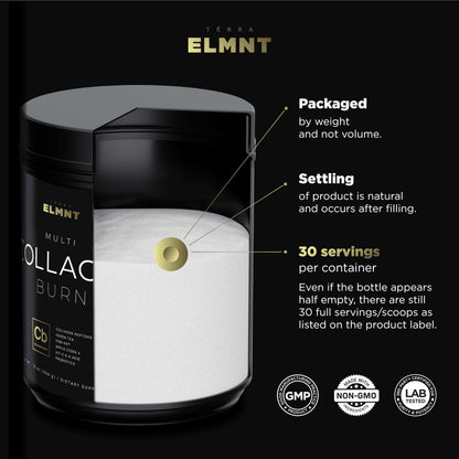 ELMNT Super Multi Collagen Burn for Women – Premium Collagen Peptides with Probiotics (Unflavored)