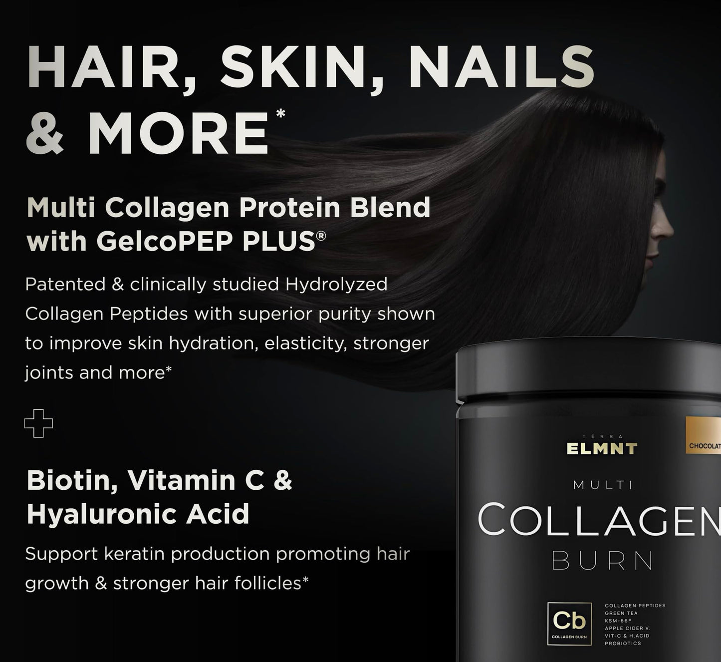 Chocolate Collagen Powder for Women | Multi Collagen Peptides + Probiotics