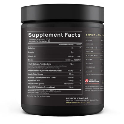 ELMNT Super Multi Collagen Burn for Women – Premium Collagen Peptides with Probiotics (Unflavored)