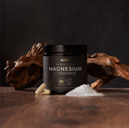 ELMNT Triple Sleep Magnesium Threonate | Magtein 1000mg | L-Theanine 200mg & Apigenin 50mg
