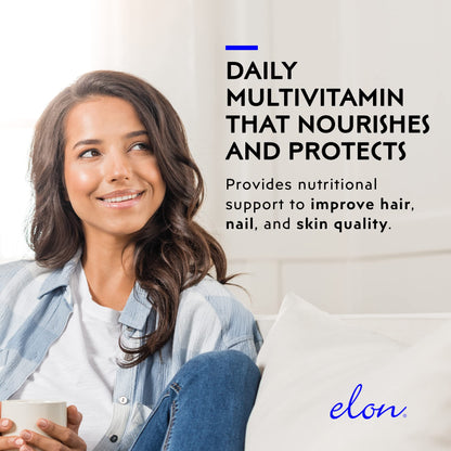Elon Matrix 5000 Complete Multivitamin – Hair, Skin & Nails Growth Vitamins | Biotin 5000mcg | 60 Day Supply
