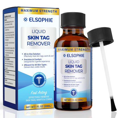 Elsophie Fast-Acting Skin Tag Removal Freeze Away – Maximum Strength Salicylic, All-in-One 30 ml