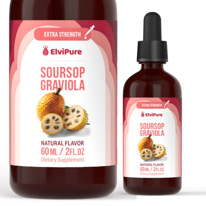 ElviPure Soursop Bitters Drops – Organic Graviola Extract, Immune Support