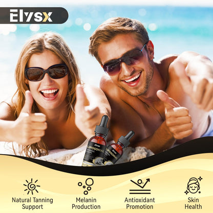 Elysx Liposomal Tanning Drops – Drinkable Astaxanthin 24mg, Lycopene, L-Tyrosine, Vitamins, Lemon