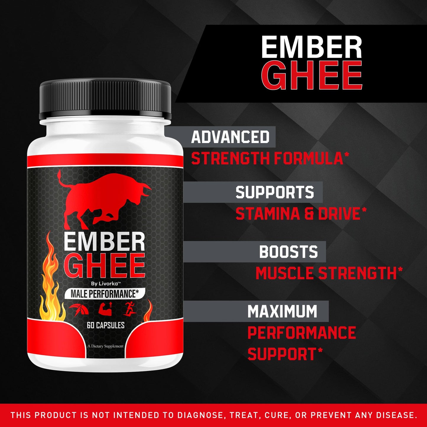 (5 Pack) Ember Ghee Pills for Men - Official EmberGhee 300 Capsules
