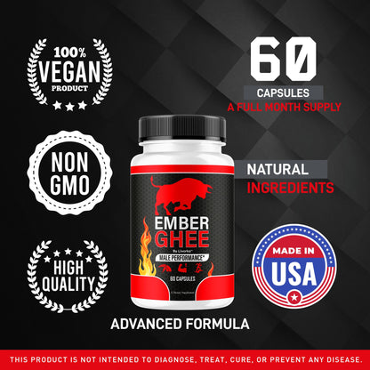 (5 Pack) Ember Ghee Pills for Men - Official EmberGhee 300 Capsules