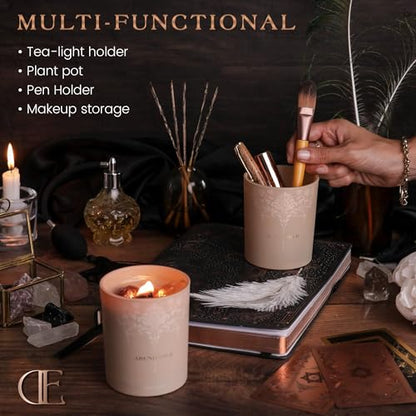 Luxury Crystal Candle for Women – Velvet Rose & Patchouli, Quartz Crystals