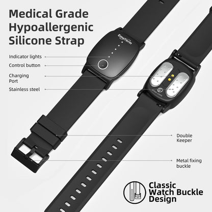 EmeTerm Explore FDA-Cleared Galaxy Black & Navy Blue Anti-Nausea Wristband | Waterproof, Rechargeable, Drug-Free (2 Pack)