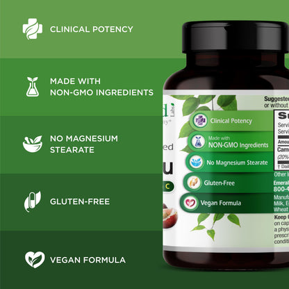 Emerald Labs Camu Camu - Plant-Sourced Vitamin C, Bioflavonoids & B Vitamins | Gluten-Free, Vegan - 60 Vegetable Capsules
