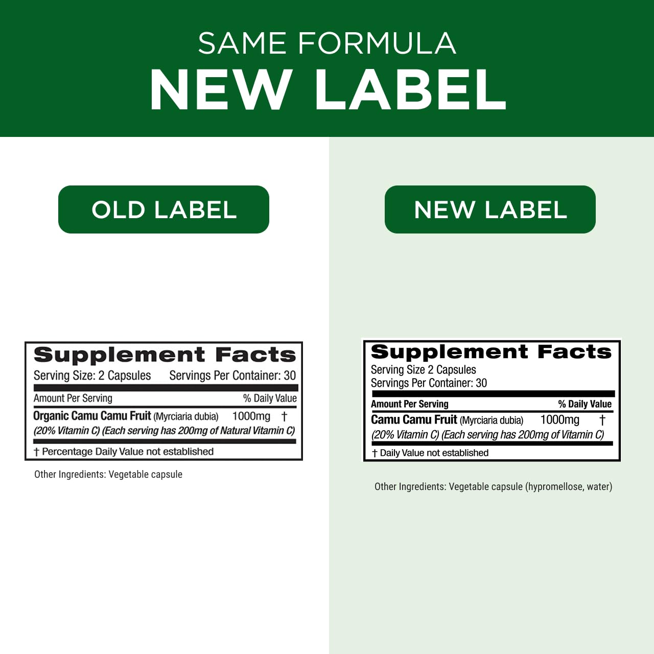 Emerald Labs Camu Camu - Plant-Sourced Vitamin C, Bioflavonoids & B Vitamins | Gluten-Free, Vegan - 60 Vegetable Capsules