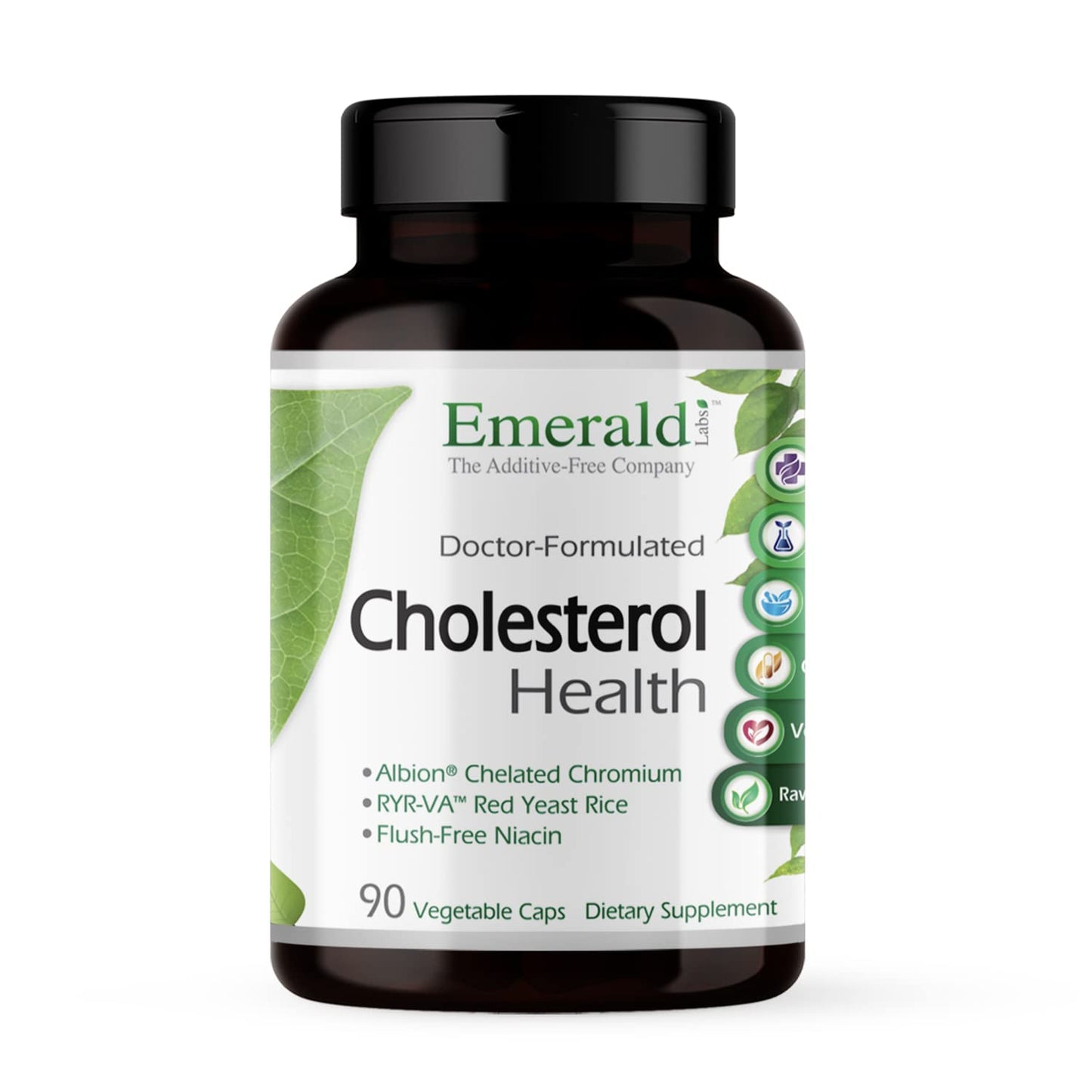 Emerald Labs Cholesterol Health - CoQ10, Flush-Free Niacin, RYR-VA, Garlic - 90 Veg Capsules